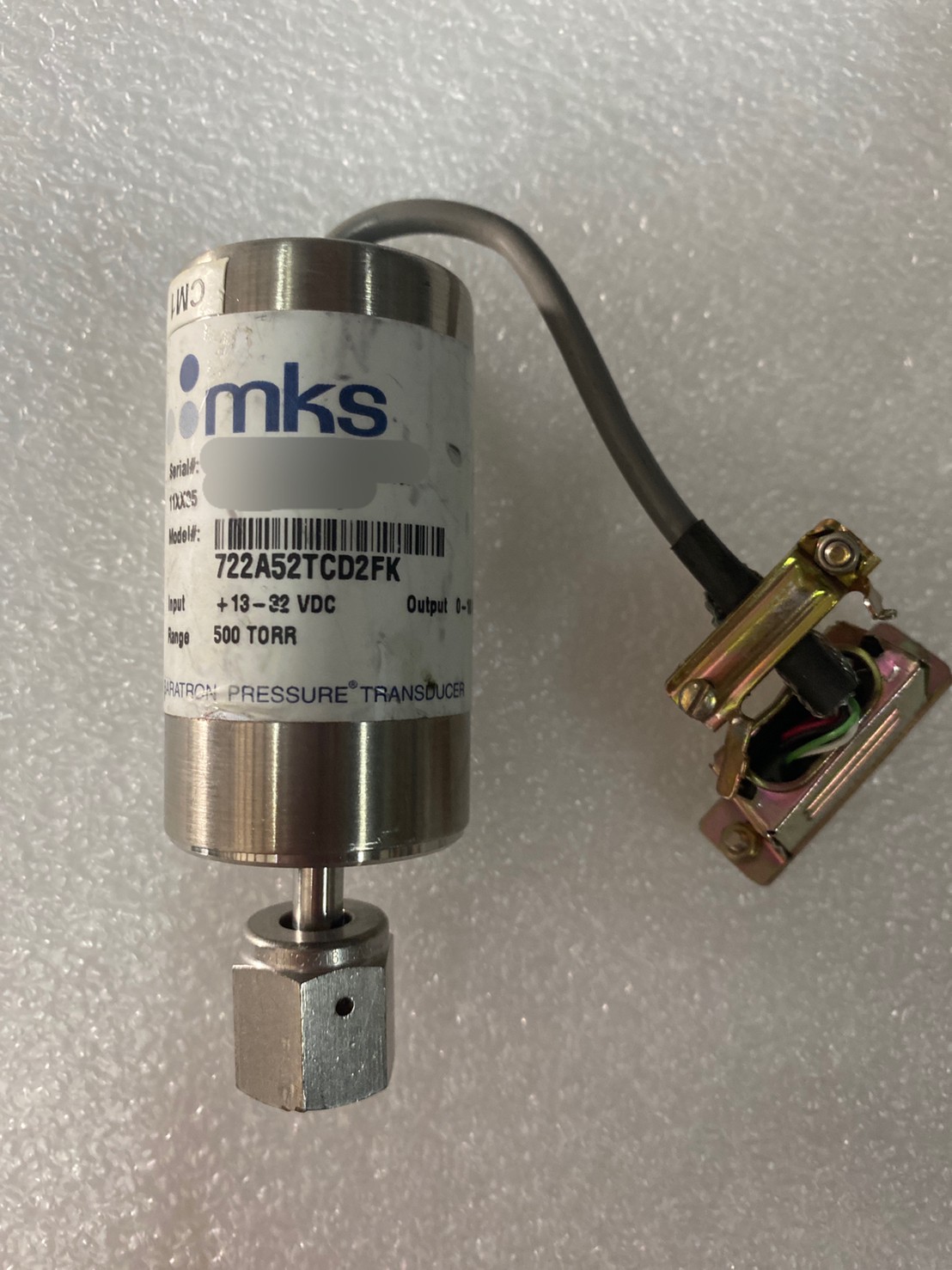 MKS Baratron Pressure Transducer 500 Torr 722A52TCD2FK圖片
